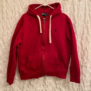 Men’s Polo red hoodie XL